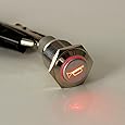 ESUPPORT 12V Car Auto Red LED Light Momentary Speaker Horn Push Button Metal Toggle Switch 19mm