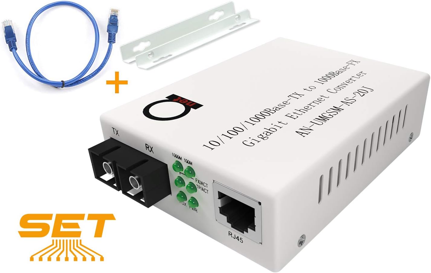 Amazon Com Single Mode Gigabit Fiber Media Converter Built In Fiber Module Km 12 42 Miles Sc To Utp Cat5e Cat6 10 100 1000 Rj 45 Auto Sensing Gigabit Or Fast Ethernet Speed