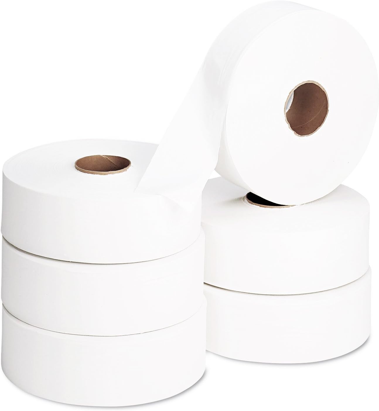 Pack of 6 x 2ply Jumbo Toilet Rolls Standard Core 300 metres