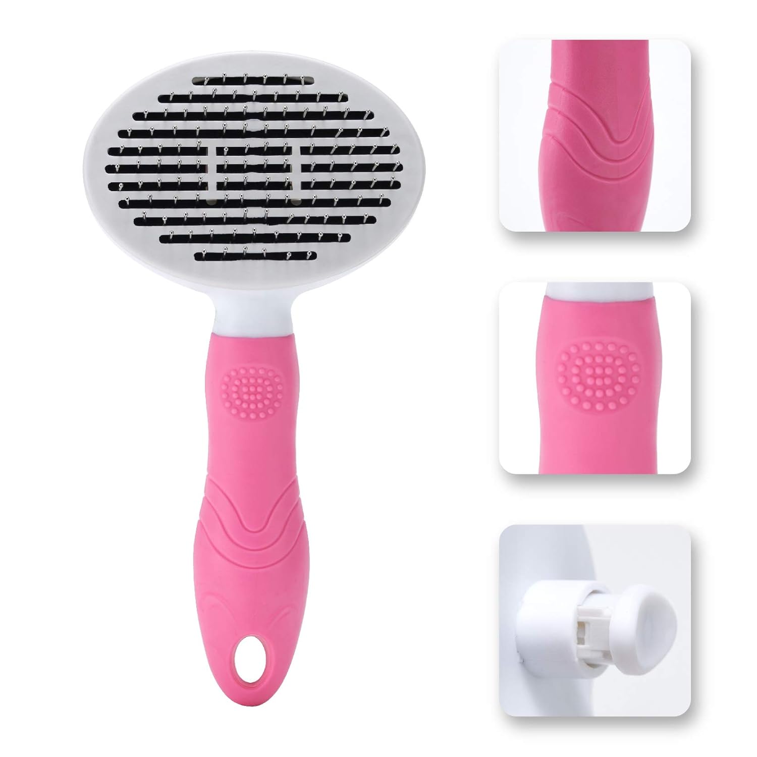 PUAYOIP Cat Grooming Brush Hair Removal Cat and Dog Pet Comb, Massage,Self Cleaning Beauty and Styling Hair Removal Comb Brush: Beauty