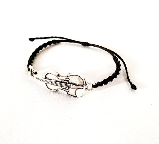 Violin bracelet, Violine macrame bracelet, Adjustable