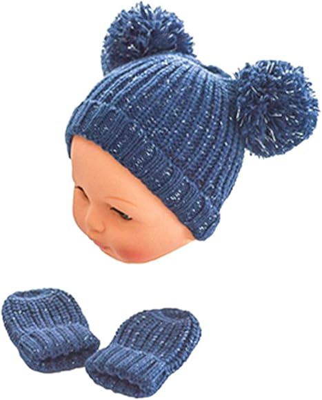 baby boy hat and mittens