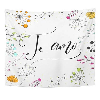 Amazon Com Emvency Tapestry Mandala 50x60 Inches Te Amo I