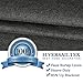 H.VERSAILTEX Linen Blackout Curtains 108 Inches Long for Bedroom/Living Room Thermal Insulated Grommet Curtain Primitive Textured Linen Burlap Effect Window Draperies 2 Panels - Heather Charcoal Gray