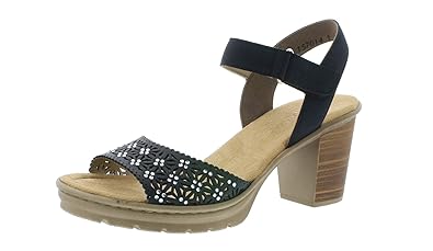 Rieker V1570 Damen Riemchensandale,Sandalette,Sommerschuh,Absatz