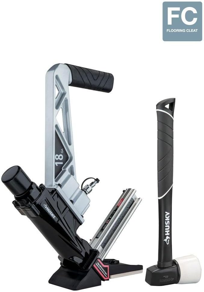 Amazon Com Husky 18 Gauge L Cleat Flooring Nailer Home Improvement