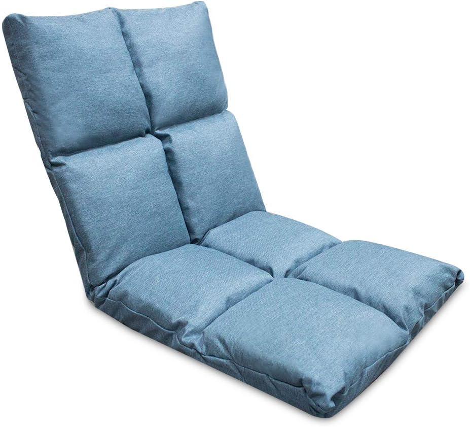 Kids Floor Chair, FOME HOME Adjustable 6-Position Memory Foam Kids Folding Sofa Kids Padded Gaming Chair Lounge Chair Indoor Comfortable Back Support for a Reading Nook Bed Room Watching TV