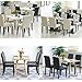 Knit Spandex Fabric Stretch Dining Room Chair Slipcovers Set of 4 Black