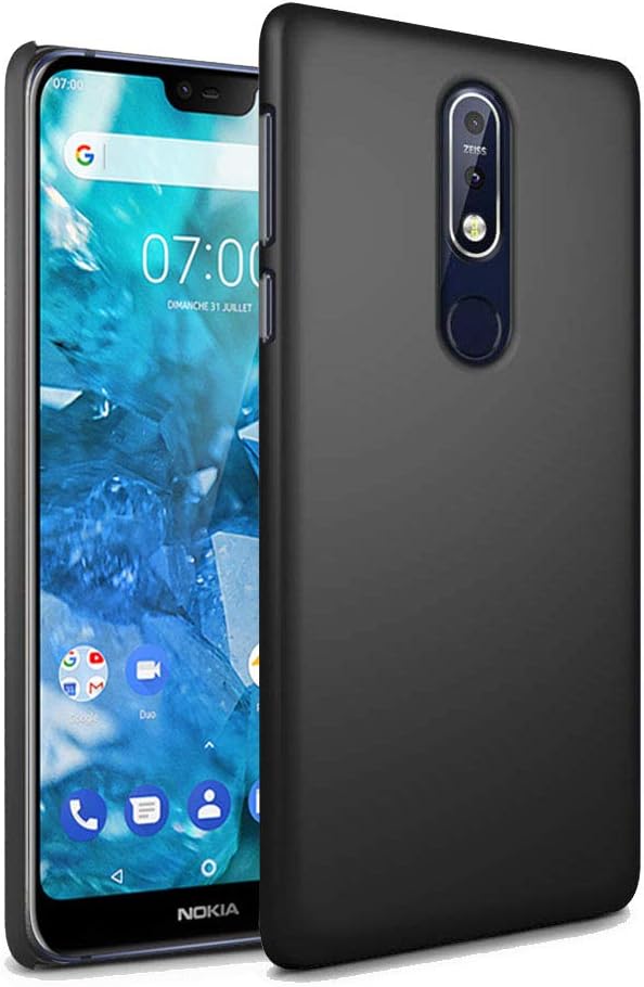 Nokia 7.1 2018 5.84" Case - Ultra Slim Thin Armour Hard Case - Matte Rubberized For Nokia 7.1 (Black)