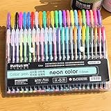 Youandmes 12 Colors/Set Glitter Gel Pens, 12 Colors Glitter Gel Pen Set for Adult Students Coloring Books Craft Doodling