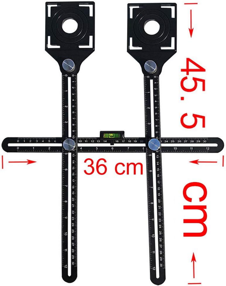 Six Fold Ruler Tile Hole Locator for Professional Builder/Craftsmen/Engineer