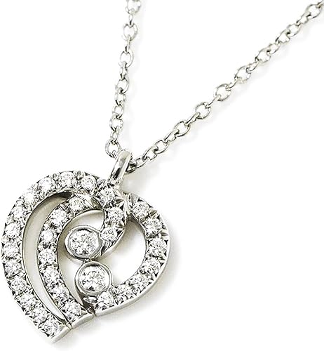 Amazon ティファニー Tiffany Co エンチャント ハート ダイヤ ネックレス 41cm Pt950 プラチナ ダイア 中古 ネックレス ペンダント 通販
