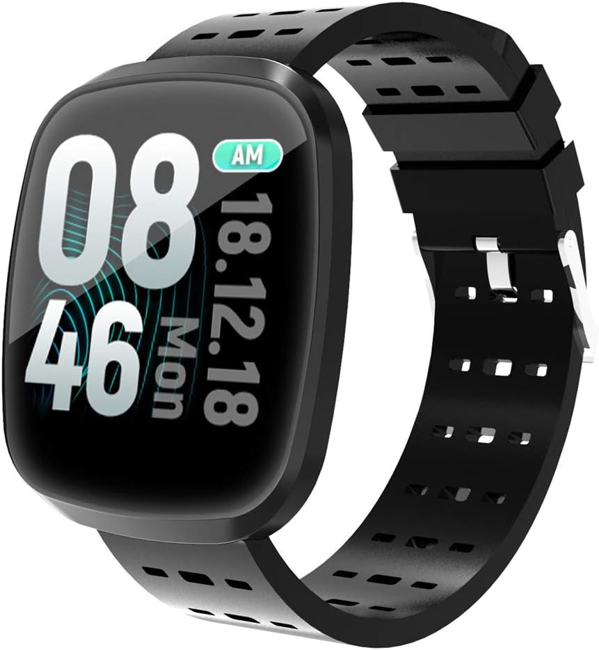 Smart Watch, Fitness Tracker Watch Touch Screen with Heart Rate Sleep Monitor Pedometer Call SMS Alert Music Control Waterproof for Men Women Compatible with Android IPhone(No Blood Oxygen/Pressure)