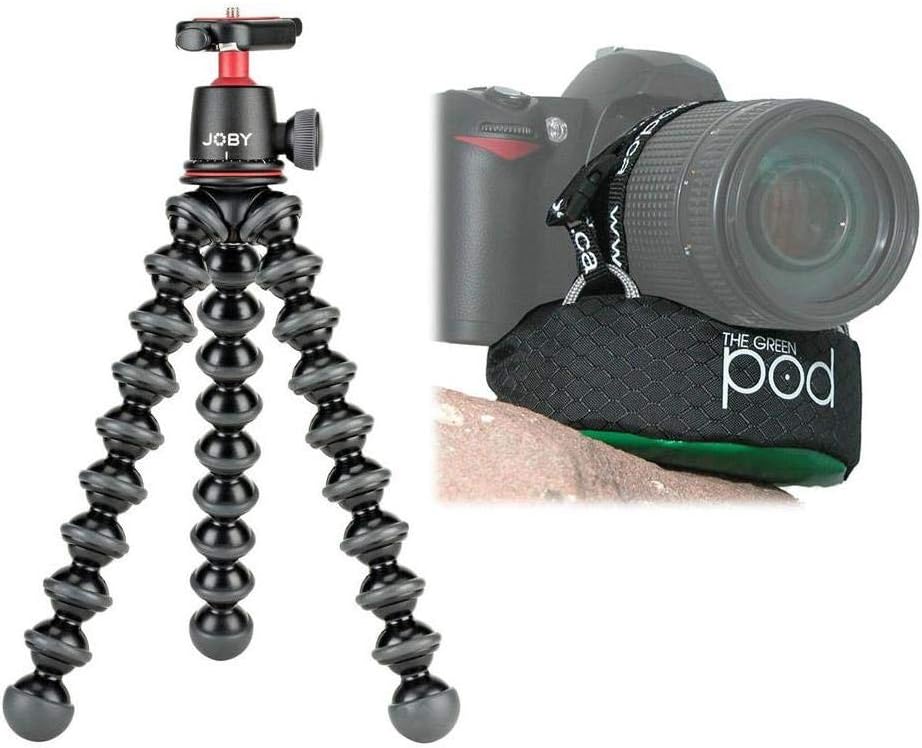 Joby GorillaPod 3K Kit, Black - with The Pod Green Camera Platform