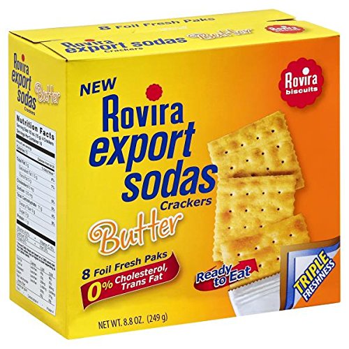 Rovira Export Sodas Butter Soda Crackers (8 foil fresh packs/box) 8