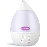 Ultrasonic Humidifier, Cool Mist Whisper-quiet Operation , Aroma Diffuser, 7 Color LED Lights, Auto Shut-off. 2.8 Lt. Tank, Lasts All Night