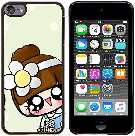 For Apple iPod Touch 6 6th Generation - Cute Cartoon Baby Girl Flower Hair /Design Hard Plastic Protective Case Slim Fit Cover/ - Super Marley Shop -
