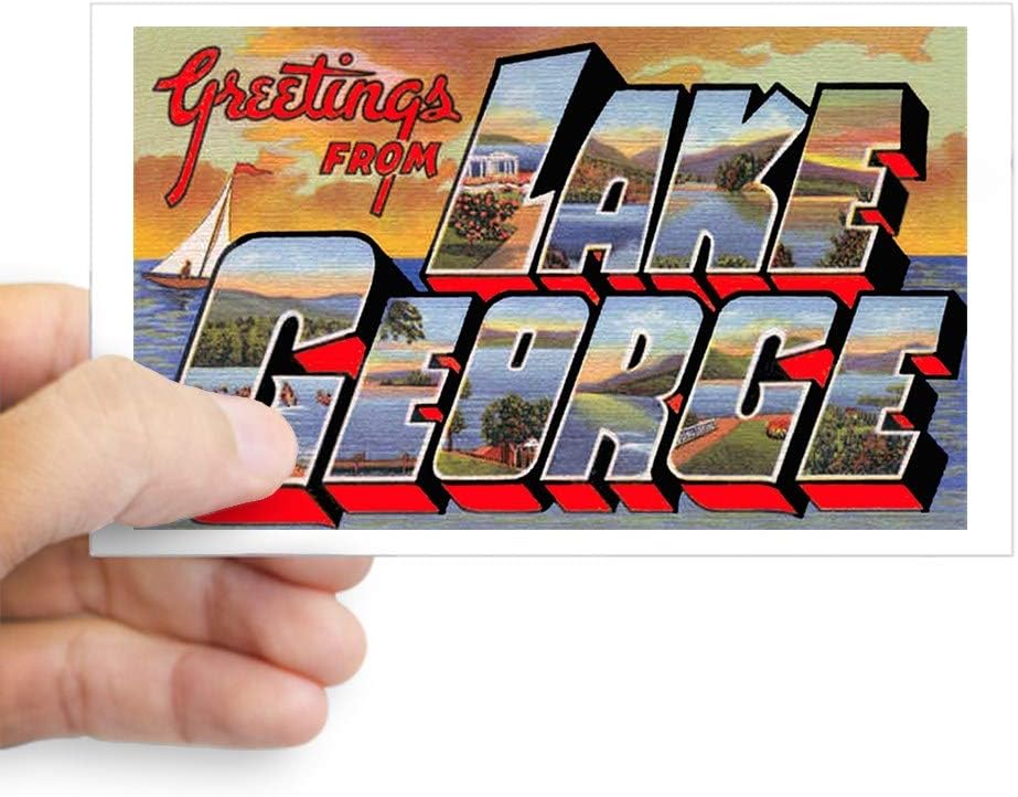 CafePress Lake George Greetings Rectangle Sticker Rectangle Bumper Sticker Car Decal