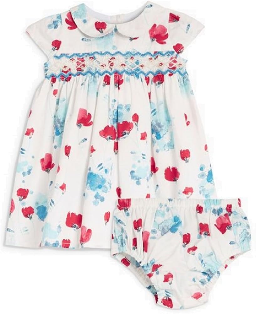 Next Baby Girls Poppy Print Summer Dress & Bloomers Set Age 12 18