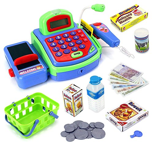 Pretend Play Electronic Cash Register Toy Realistic Actions and Sounds - Thumbnail 6