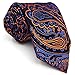S&W SHLAX&WING Men's Ties Neckties Navy Dark Blue Paisley Extra Long Size 63