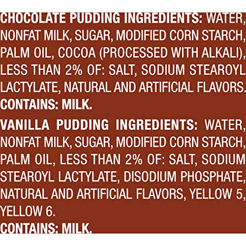 6 Snack+Pack+Chocolate+Vanilla+Pudding