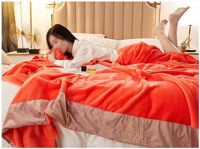 Sprei Grote Flanel Fleece Deken Washable Zachte Warme Werpt Microfiber Dekens For Banken En Bedden Deken Bed Deken Color Orange Size 150x200cm Amazon Nl