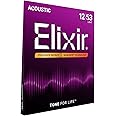 Elixir Strings Acoustic Phosphor Bronze Strings NANOWEB Coating, 6-String, Light