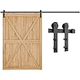SMARTSTANDARD 10ft Barn Door Hardware kit, Barn Door Track, Sliding Door Hardware kit, Smoothly and Quietly -Heavy Duty Sturdy -Easy to Install, Fit 60" Wide Door Panel (I Shape Hangers)