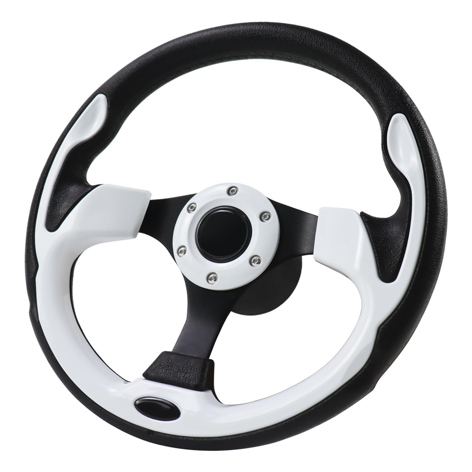 Photo 1 of QYMOPAY 12.5 Inch Boat Steering Wheel with 3/4“ Axle Marine Steering Wheel Adapter, Anti-Slip Steering Wheel for Boats, Yachts, Pontoon Boats