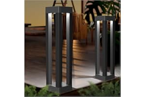 2 Pieces Outdoor Solar Floor Lamps, Outdoor Floor Lamp, Outdoor Decor Lanterns for Garden Patio Porch Deck Pool Pathway Drive