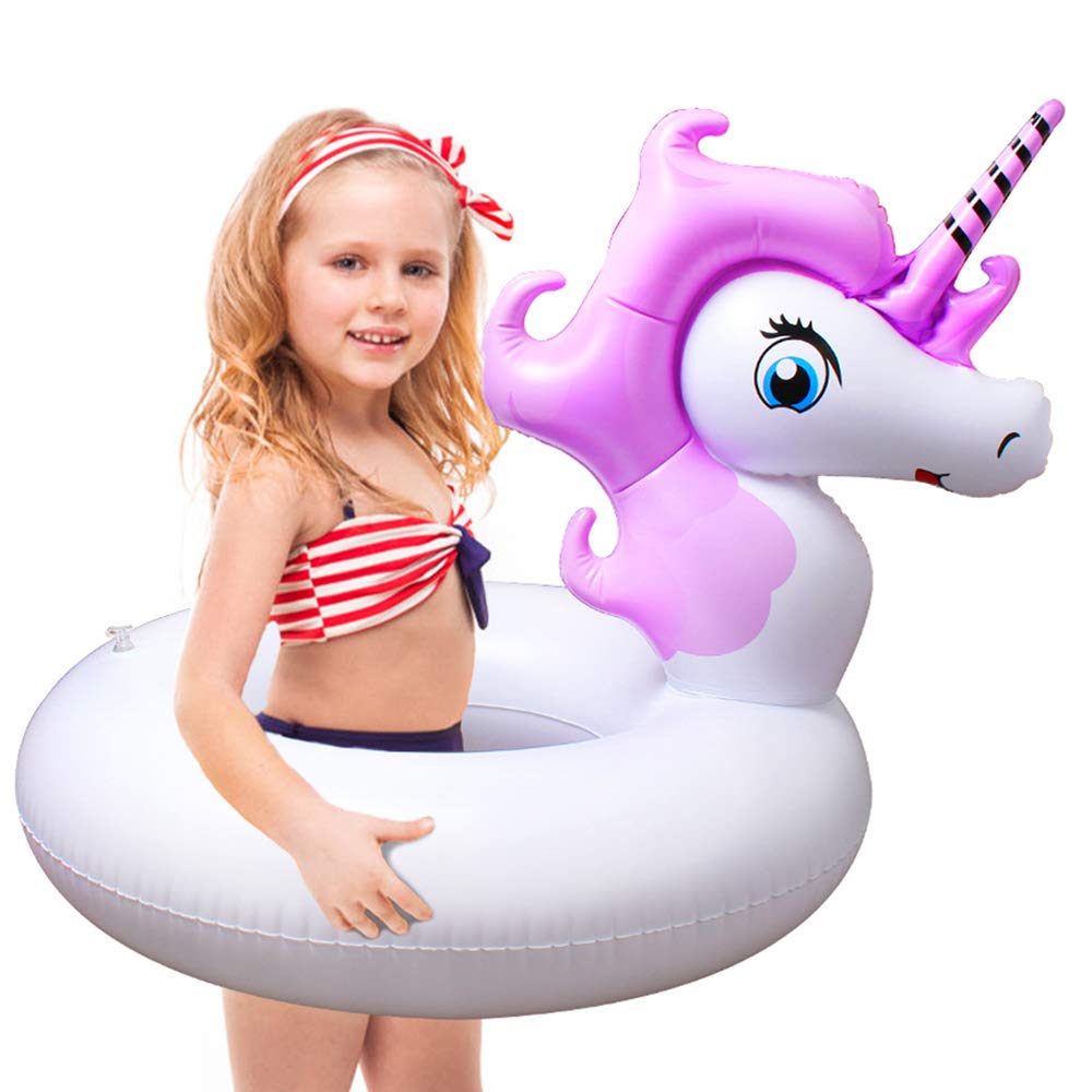 Unicorn Pool Float, Pool Floats for Kids Inflatable Unicorn Float for Pool Kids Floaties Swim Rings Summer Toys for Girls Boys Toddlers Child Floating Tubes
