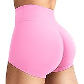YEOREO Women's Biker Shorts 2.5" No Front Seam Elysina High Waist Hidden Scrunch Workout Gym Yoga Running Shorts