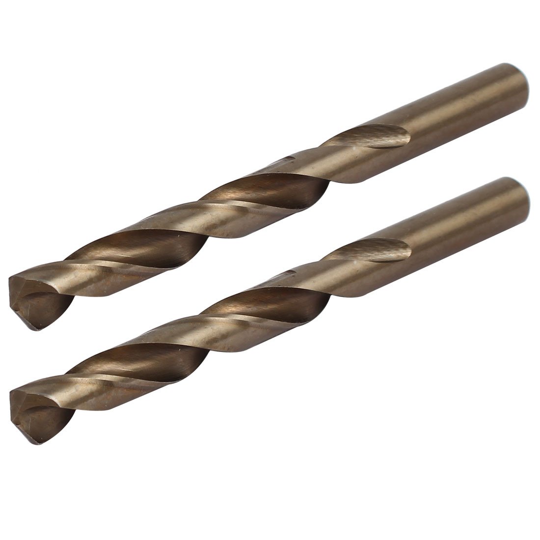 Sourcingmap 10mm Drilling Dia 130mm Length M35 HSS Cobalt Round Shank Twist Drill Bit 2pcs