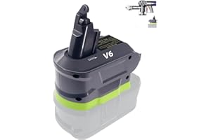 TEPULAS V6 Adapter for Ryobi for Dyson, RY18V6 Vacuum Adapter Converter for Ryobi 18V Lithium Battery to for Dyson V6 DC58 DC59 DC61 DC62 DC72 Vacuum Cleaner(No Battery)