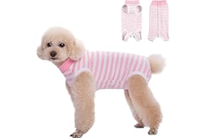 FEimaX Dog Surgery Recovery Suit Female and Male Spay with Pee Hole, Pet Body Suits for Puppy After Spayed, Neuter Surgical Onesie for Small and Medium Dogs Cats, Alternative Bandages E-Collar & Cone