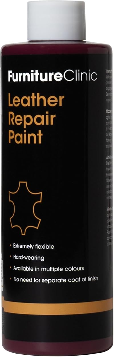 Furniture Clinic Leather Repair Paint & Dye Bordeaux 250ml