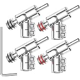 Viborg Hi-End Rhodium Plated Lock Speaker Cable Banana Plug Connectors, Screw Locking Banana Connector for Speaker Wire, Audio/Video Receiver, Amplifiers and Sound Systems (Rhodium, UST)