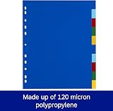 Oxford A4 Plastic 10-Part Dividers Multi-Colored Tabs Tear-Resistant Wipe-Clean view 6
