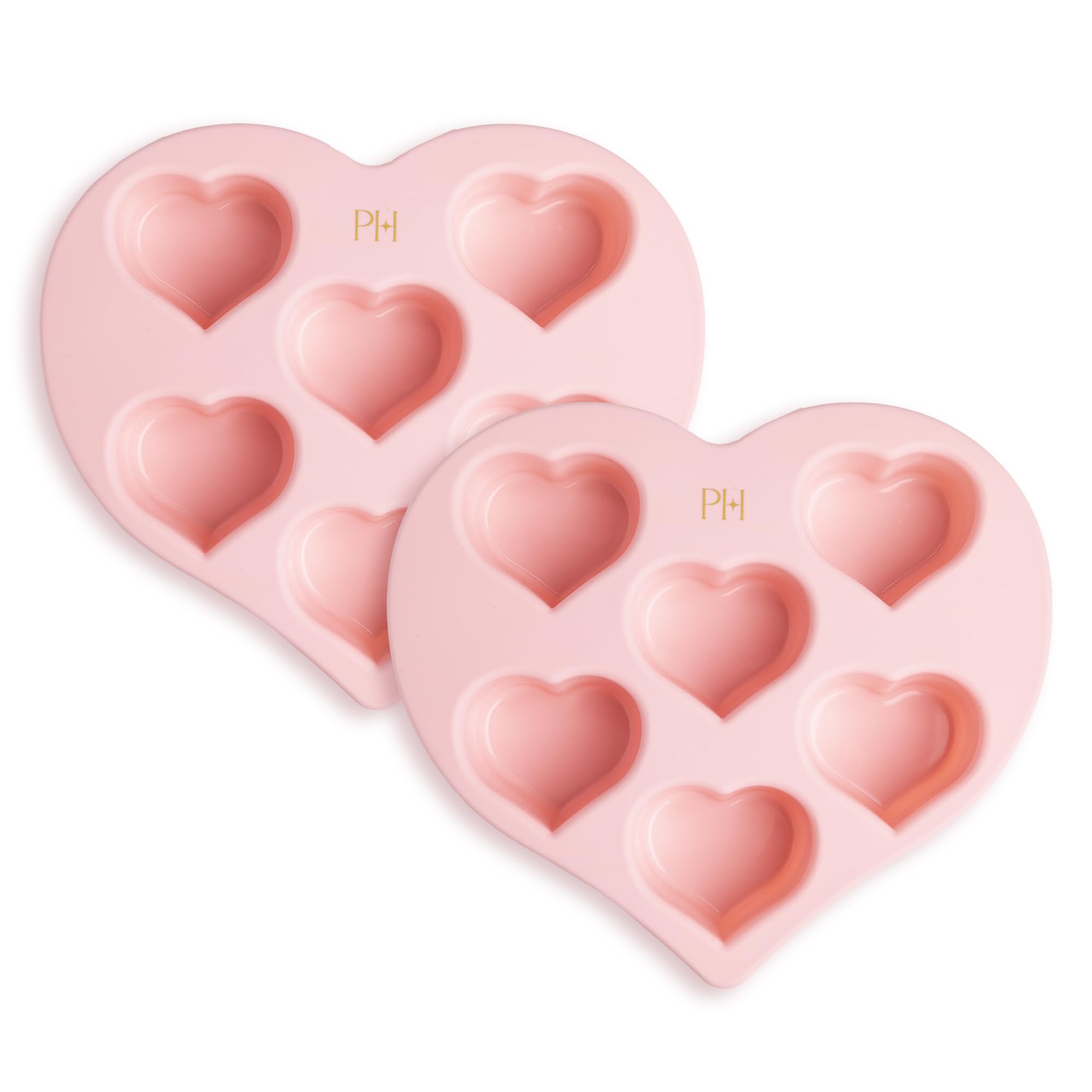 Photo 1 of Paris Hilton Heart Silicone Cake Pan, Nonstick Heart Shaped Mold, Oven Safe Bakeware for Cakes, Brownies, and Desserts, 6-Cup, Pink