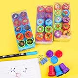 OSDUE 30PCS Self-Inking Stamps for Kids Arts Crafts Party Favors Animal Patterns view 3