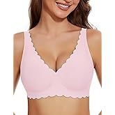 Gailife Cute Floral Bras for Women No Underwire Seamless Ultra Comfort Bralettes for Women with Support Everyday Plunge Bra