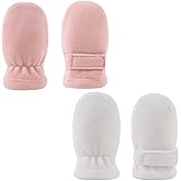 MniJiza Newborn Baby Mittens Toddler Winter Warm Fleece Lined Gloves No Scratch Adjustable Mitten for Infant Boys Girls
