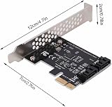 Lazmin 2 Port SATA PCIe Controller Card SATA III 6Gbps Expansion Adapter view 5