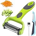 Potato Apple Vegetable Peelers for Kitchen, I and Y Peelers for Fruit Veggie Potatoes Carrot Cucumber, 3 in 1 Blade Spin Desi