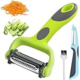 Potato Apple Vegetable Peelers for Kitchen, I and Y Peelers for Fruit Veggie Potatoes Carrot Cucumber, 3 in 1 Blade Spin Desi