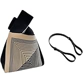 OATSBAS Wrist Handbag for Women Wristlet Handbag Sleeve Knot Pouch Portable Purse Tote Gift Bag