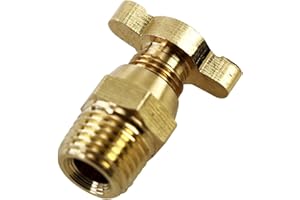KUUHLERSAT 1PC Universal Radiator Style Thread NPT 1/4" Brass Petcock Drain Plug