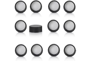 Magnakoys Black 22-400 Continuous Thread Closure Caps for Vials (22-400, Black, 12)