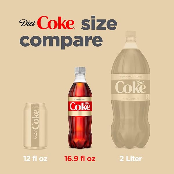 DIET COKE CAFFEINE FREE SODA SOFT DRINK, 16.9 FL
